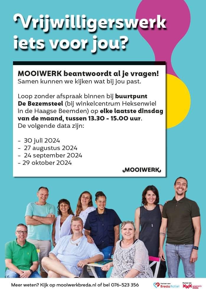 Mooi Werk voor vrijwilligerswerk