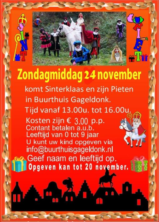 Buurthuis Gageldonk Sinterklaasintocht Ozosnel